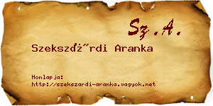 Szekszárdi Aranka névjegykártya