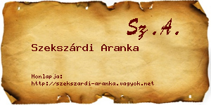 Szekszárdi Aranka névjegykártya